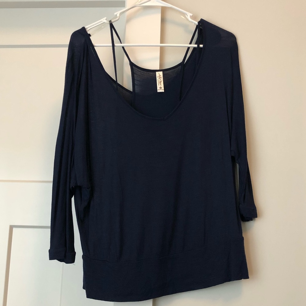 SUPER cute navy shirt within a shirt